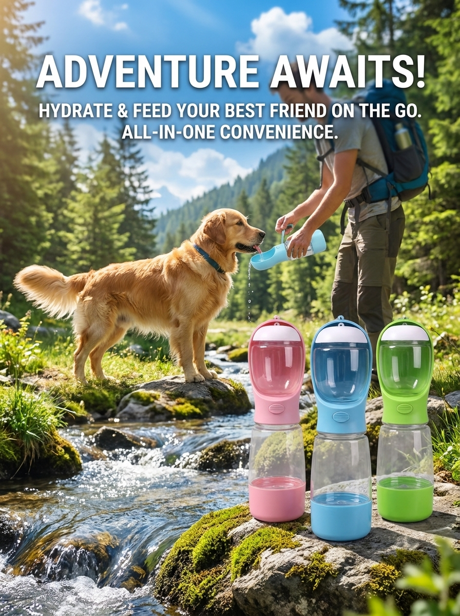 PawGo™ 3-in-1 Pet Travel Bottle