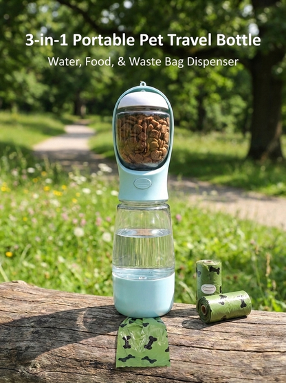 PawGo™ 3-in-1 Pet Travel Bottle